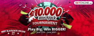 Big Blackjack Tournaments at BetOnline for June 2019